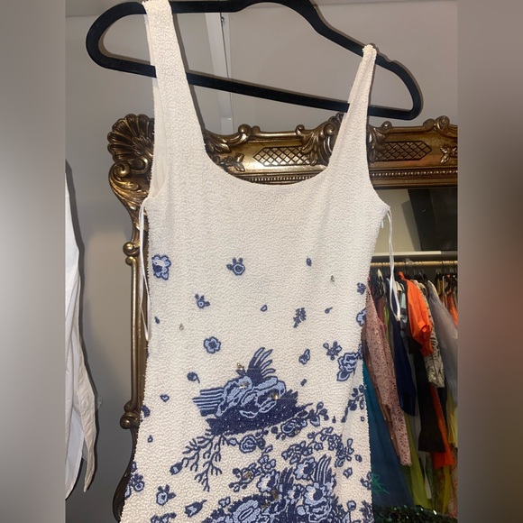 STAUD Le Sable Floral Beaded Minidress sz 4 NWT - Picture 8 of 10
